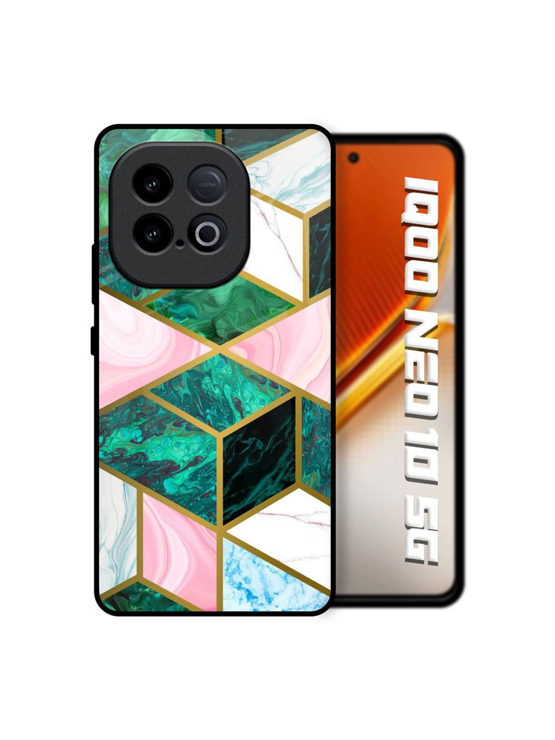 QRIOH Geometric Printed iQOO Neo 10 5G Back Case Mobile Accessories