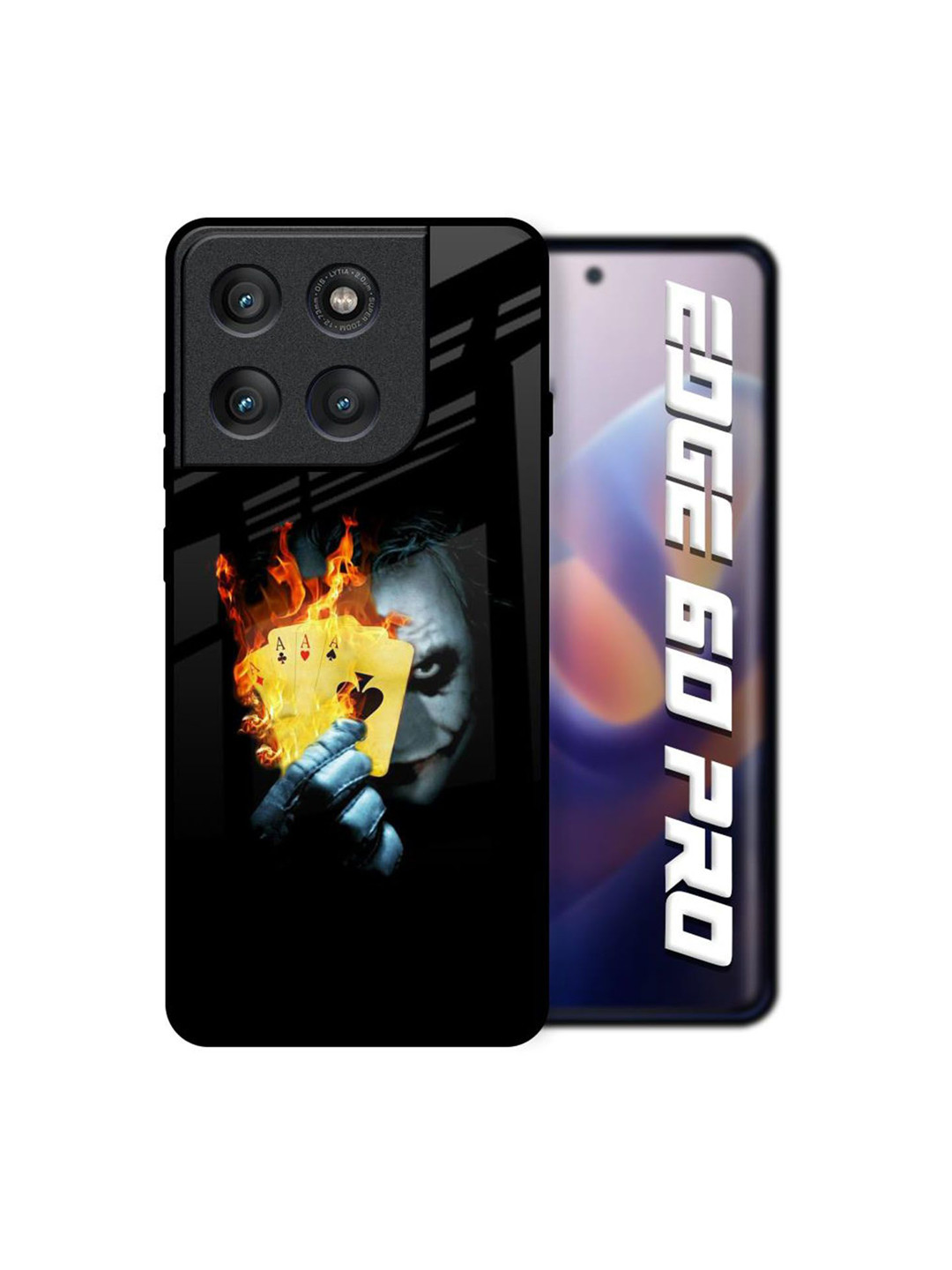 QRIOH AAA Joker Printed Motorola Edge 60 Pro Glass Back Case Mobile Accessories