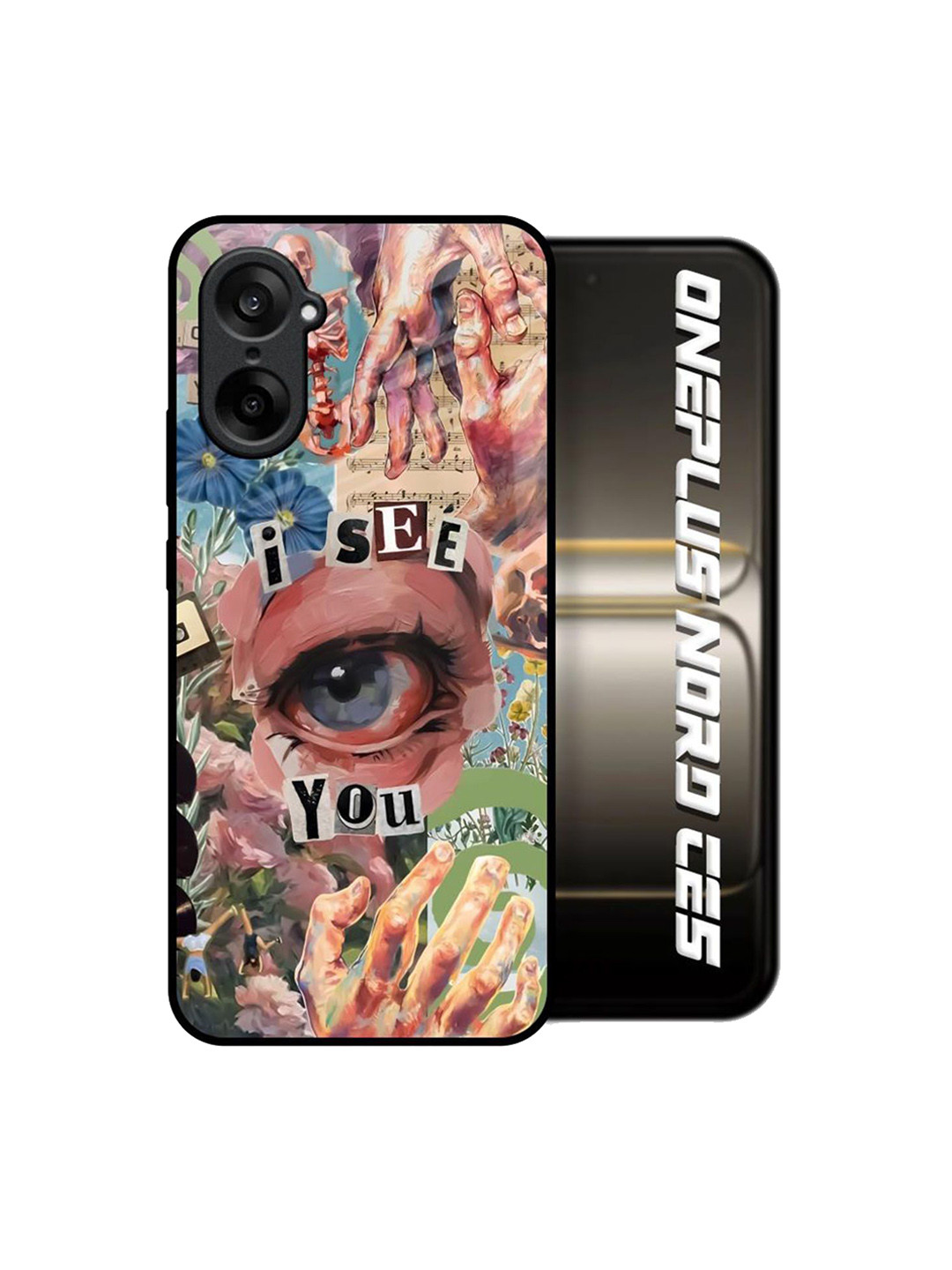 QRIOH Unisex Soulful Gaze Glass Case for OnePlus Nord CE5 5G Back Case Mobile Accessories