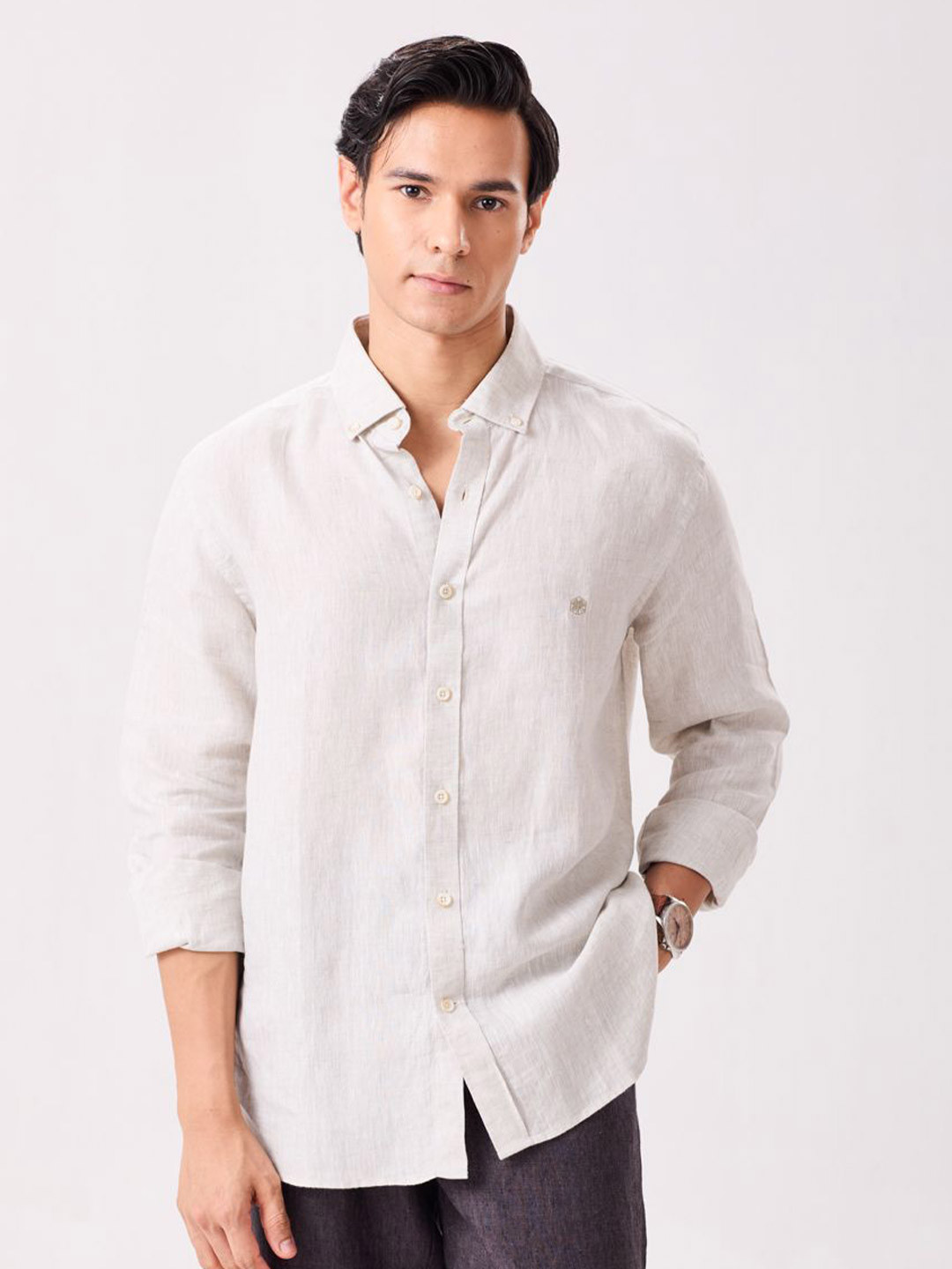 MH&Y Long Sleeves Pure Linen Shirt