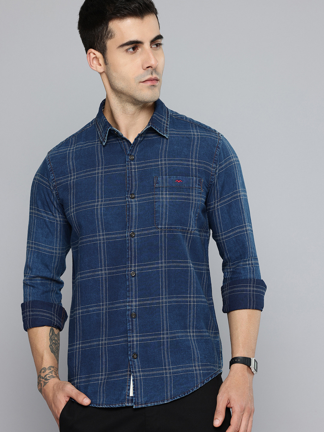 Mufti Checked Casual Shirt