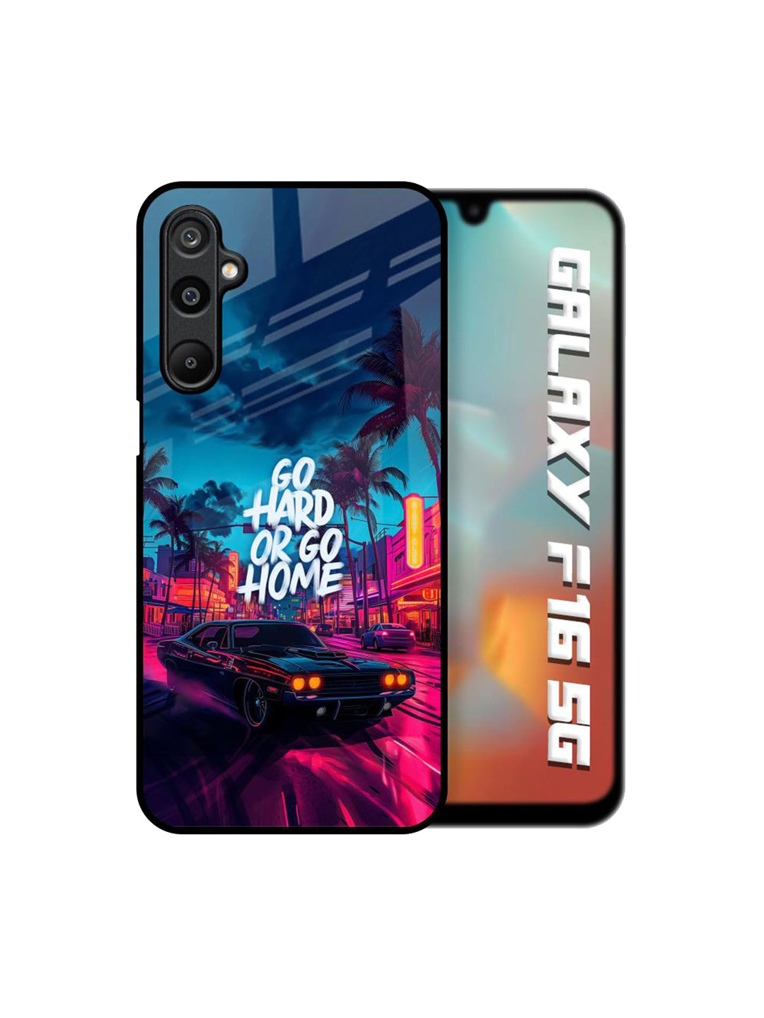 QRIOH Hustle Hard Printed Samsung Galaxy F16 5G Back Case Mobile Accessories