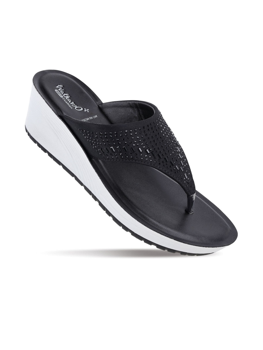 Walkaroo Embellished Open Toe Wedge