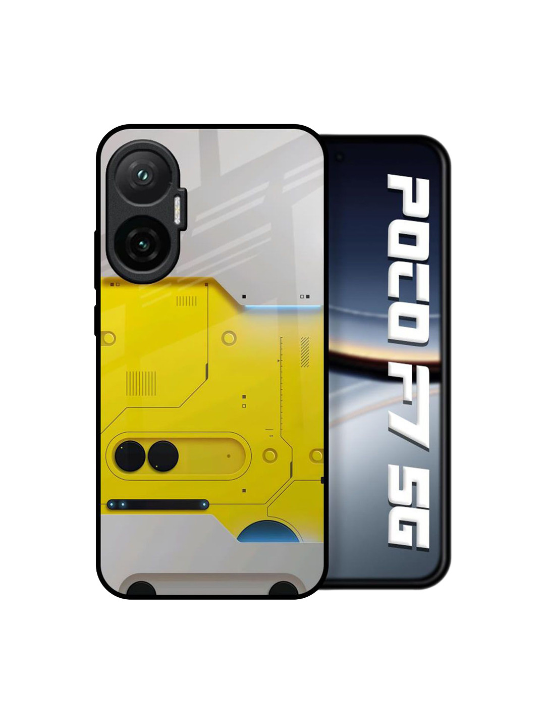 QRIOH Necro Shell Poco F7 5G Back Case Mobile Accessories