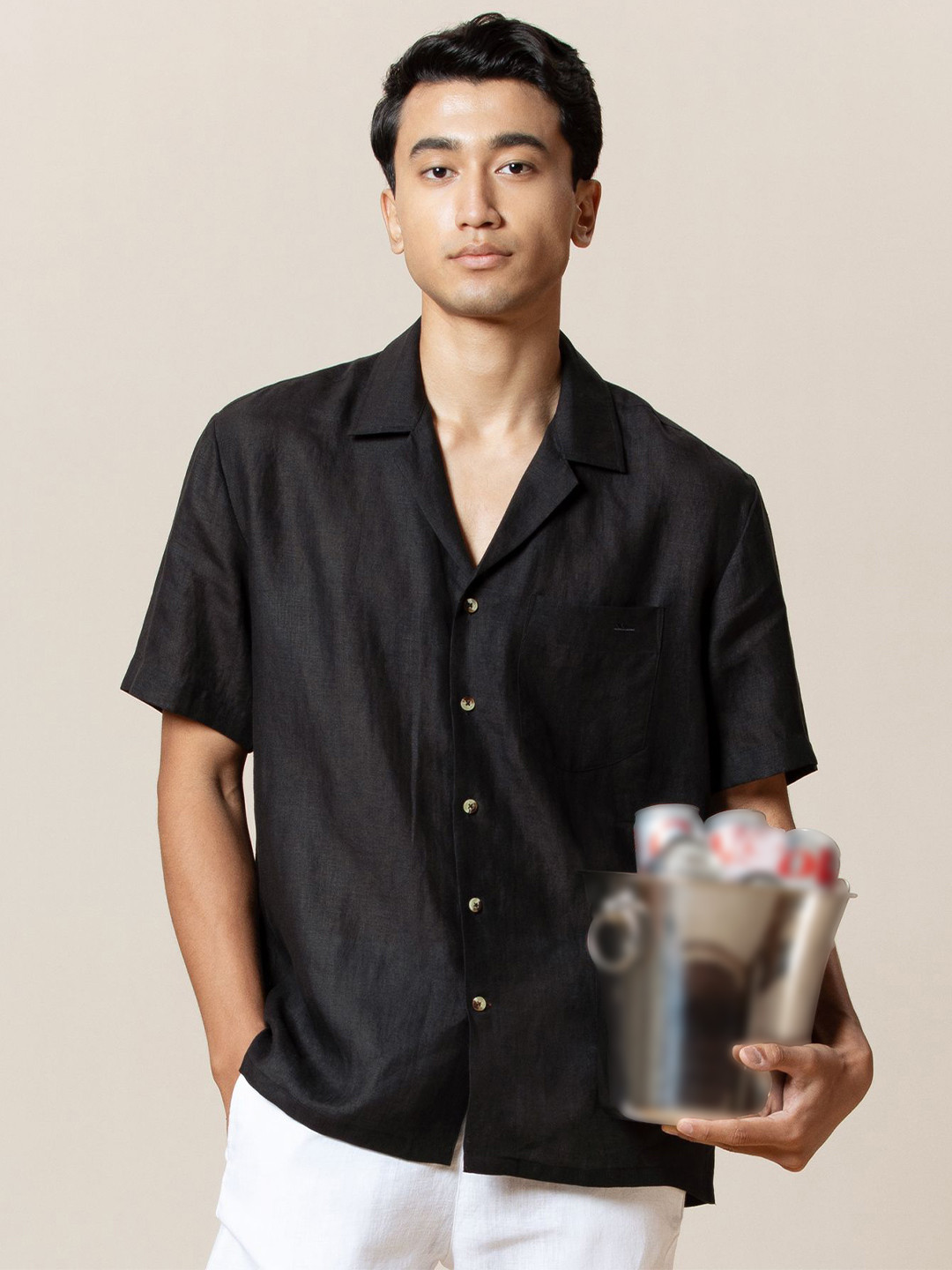 LOVE PANGOLIN Resort Hemp Relaxed Shirt