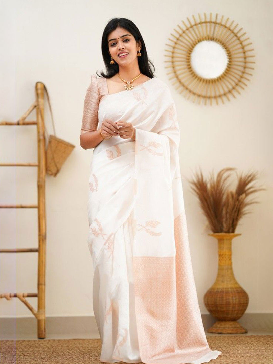 Shriyangan Ethnic Motifs Zari Art Silk Kanjeevaram Saree