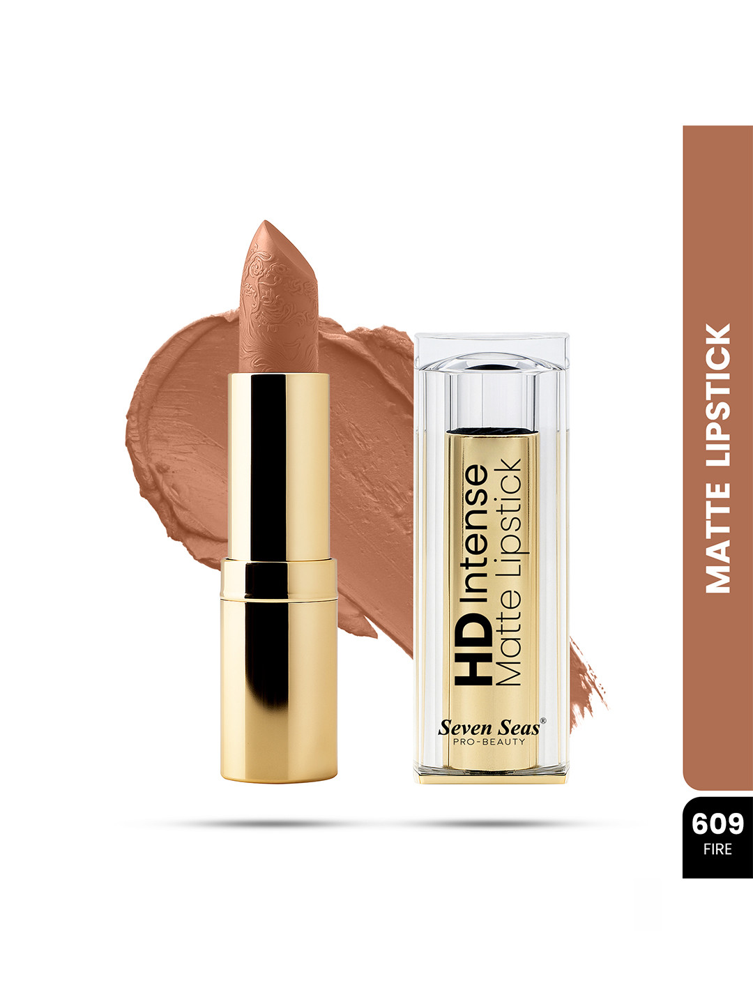 Seven Seas HD Intense Matte Long Lasting Lipstick 3.5 g - Fire 609