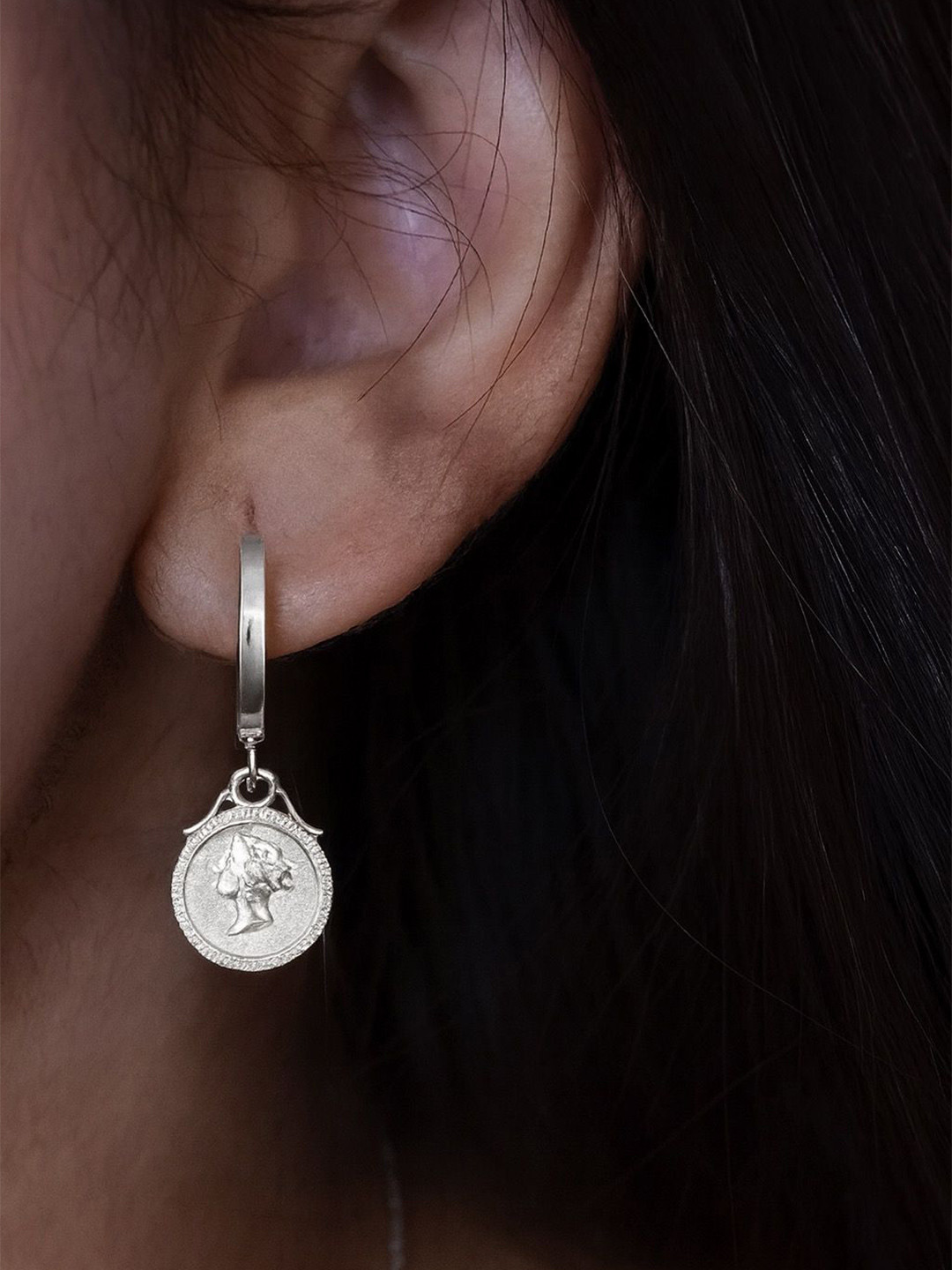 Anushka Jain Jewellery Silver-Plated Sterling Silver Hoop Earrings