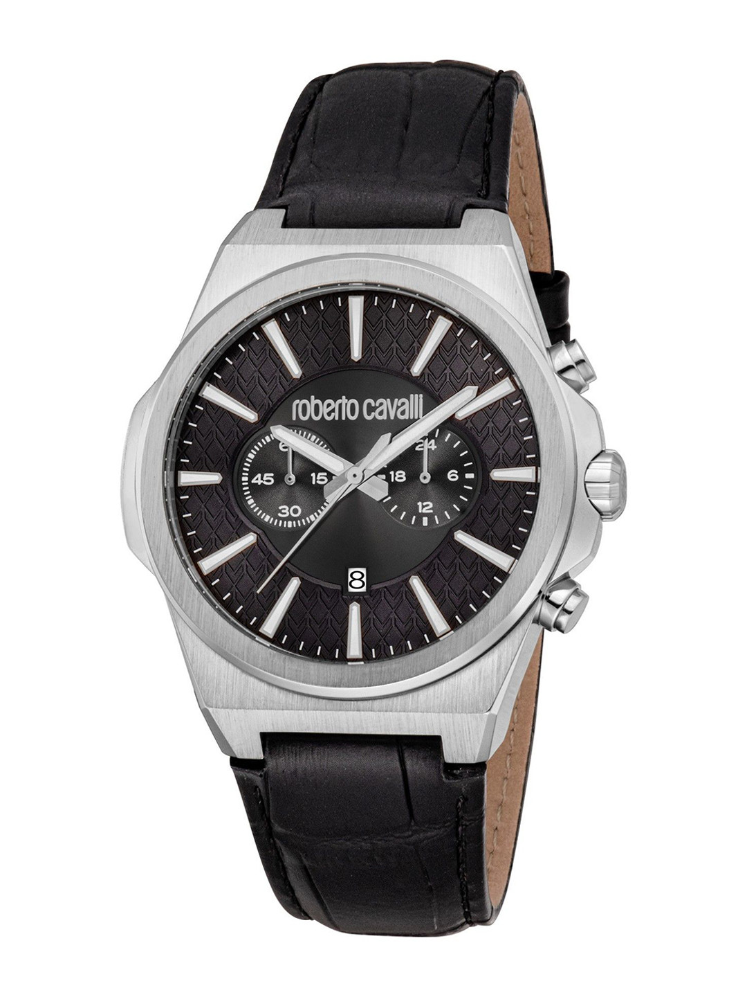 Roberto Cavalli Dominio Men Leather Straps Analogue Watch RC5G150L0025