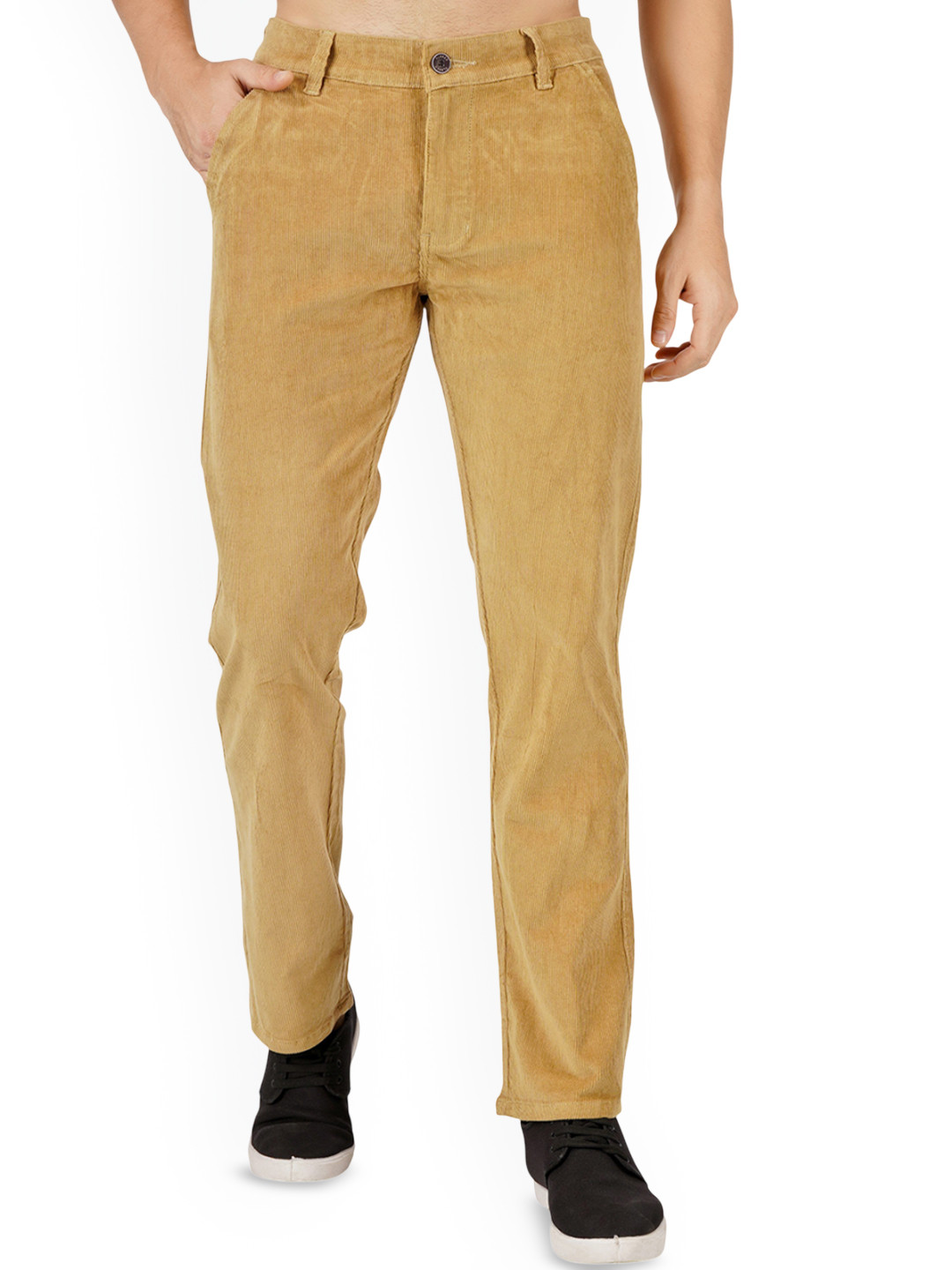 FLAKED Men Corduroy Regular Fit Trouser