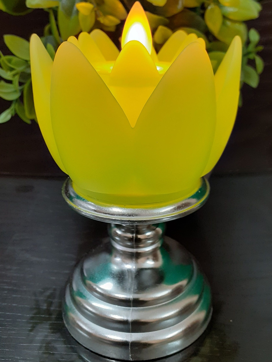 Afterstitch Artificial Flower Shape Lotus LED Candles