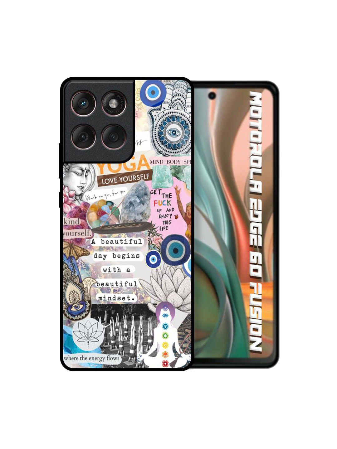 QRIOH Divine Flow Printed Silicone Motorola Edge 60 Fusion Back Case