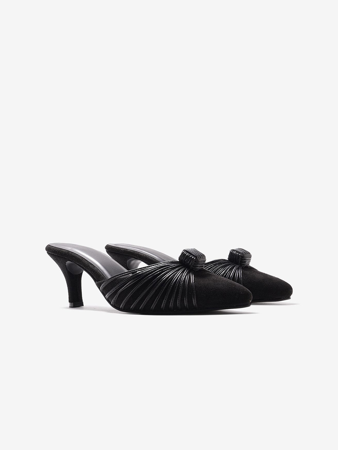 Pair ie Tales Leather Stiletto Heel Mules