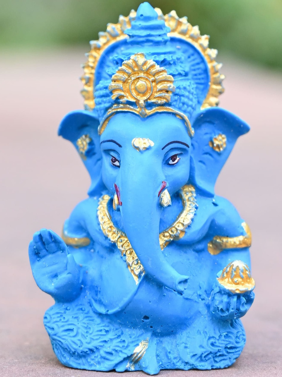HINDCRAFT Blue Ganesha Idol Showpiece