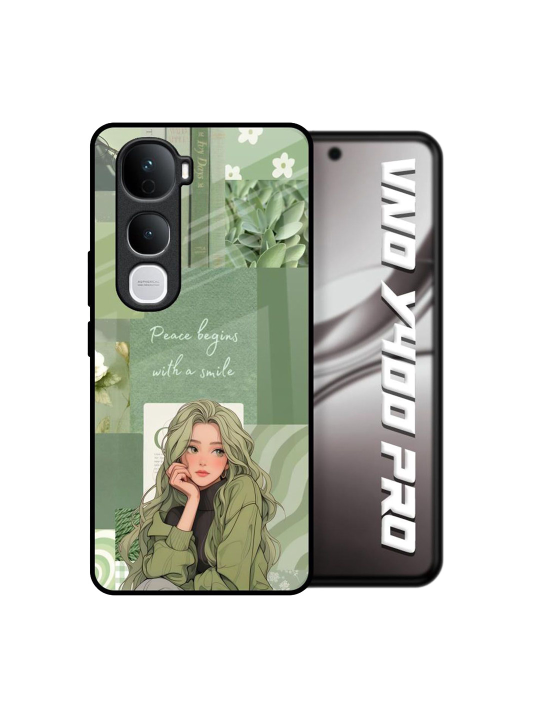 QRIOH Fantasy Girl Glass Case for Vivo Y400 Pro 5G