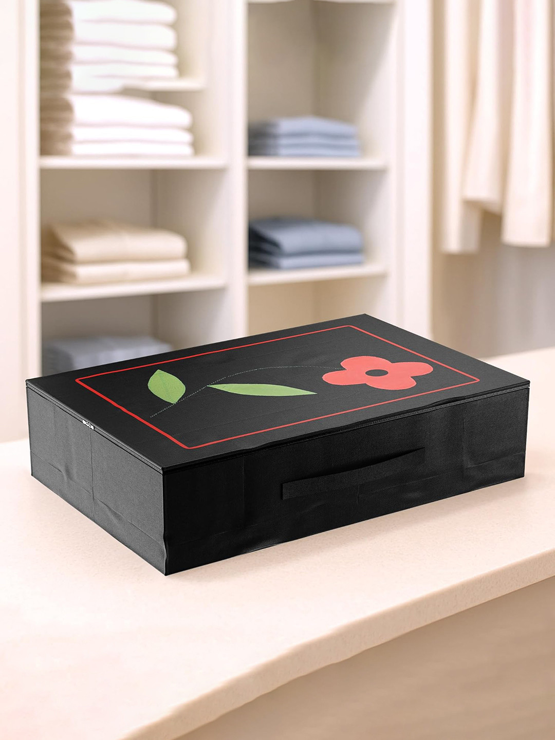 Kuber Industries Navy Blue Printed Organisers With Transparent Window