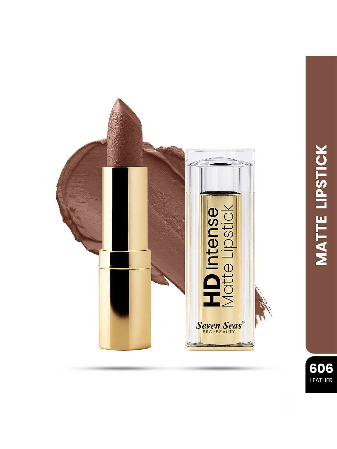 Seven Seas HD Intense Matte Long Lasting Lipstick 3.5 g - Leather 606
