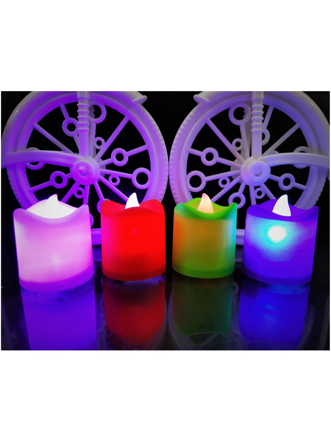 Afterstitch Pack Of 4 colour changing led diya