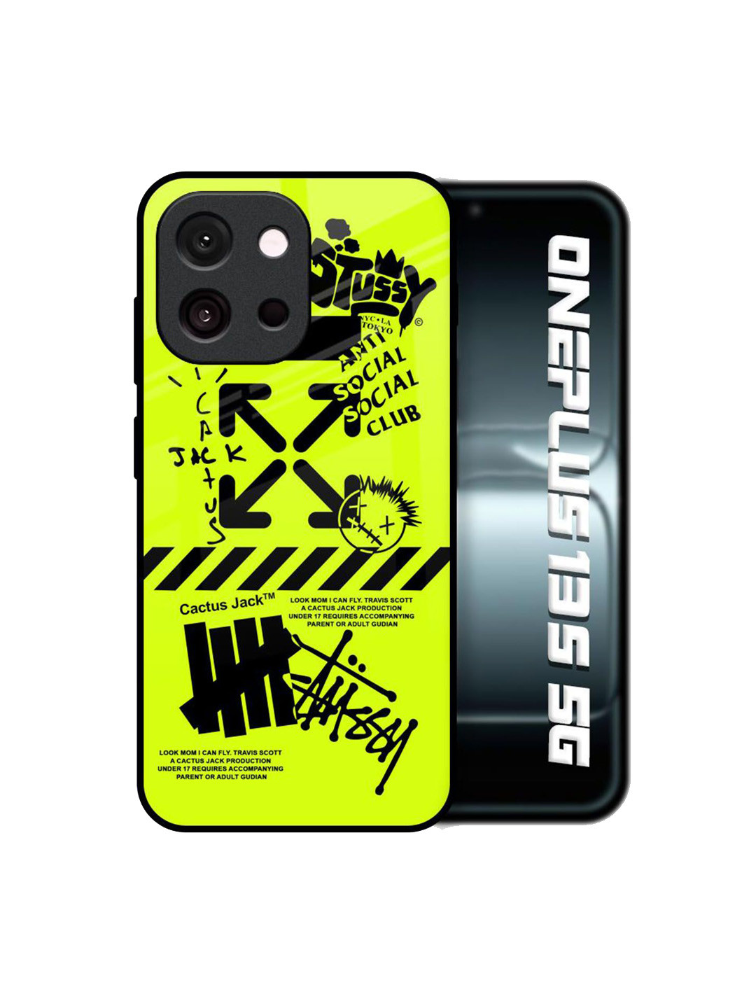 QRIOH Jack Club Quirky Printed OnePlus 13s 5G Glass Back Case Mobile Accessories