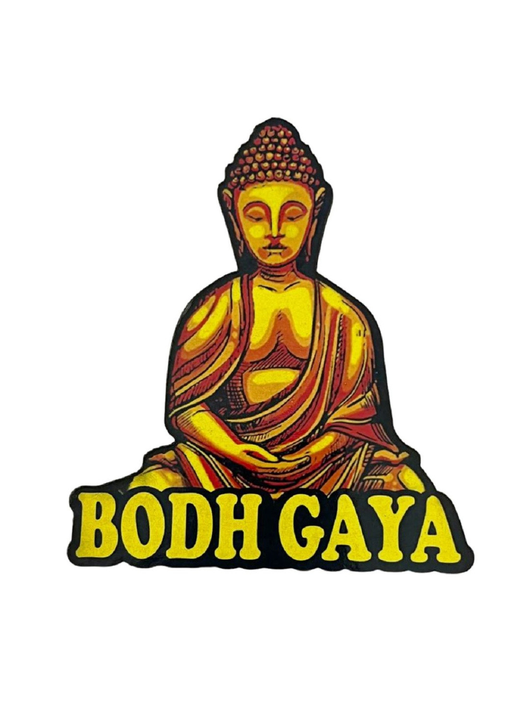 numeroastro Buddha MDF Wood Magnetic Sticker