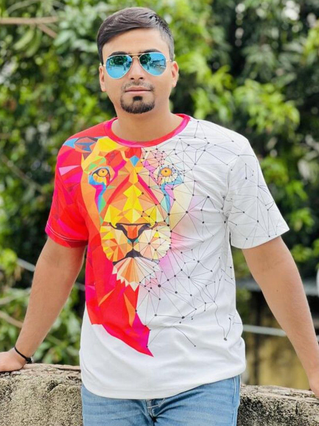 CHANDRASTYLE Men Standard Graphic Printed Round Neck Casual T-shirt