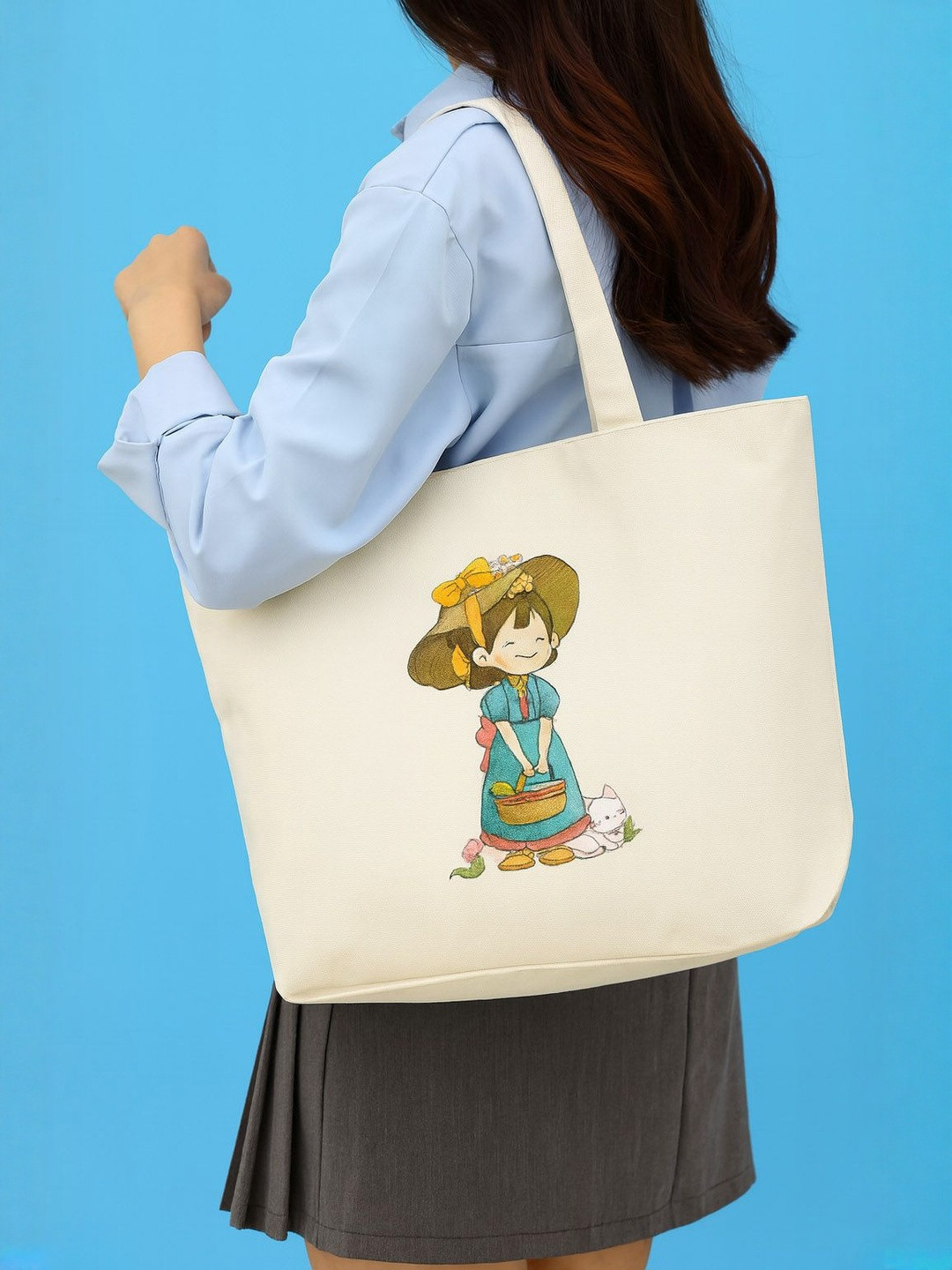 HSR Canvas Printed Bucket Tote Bag