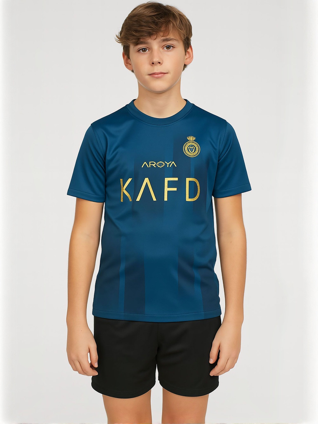 dostitch Boys Navy Blue Neymar Jr Football Jersey Set with Shorts