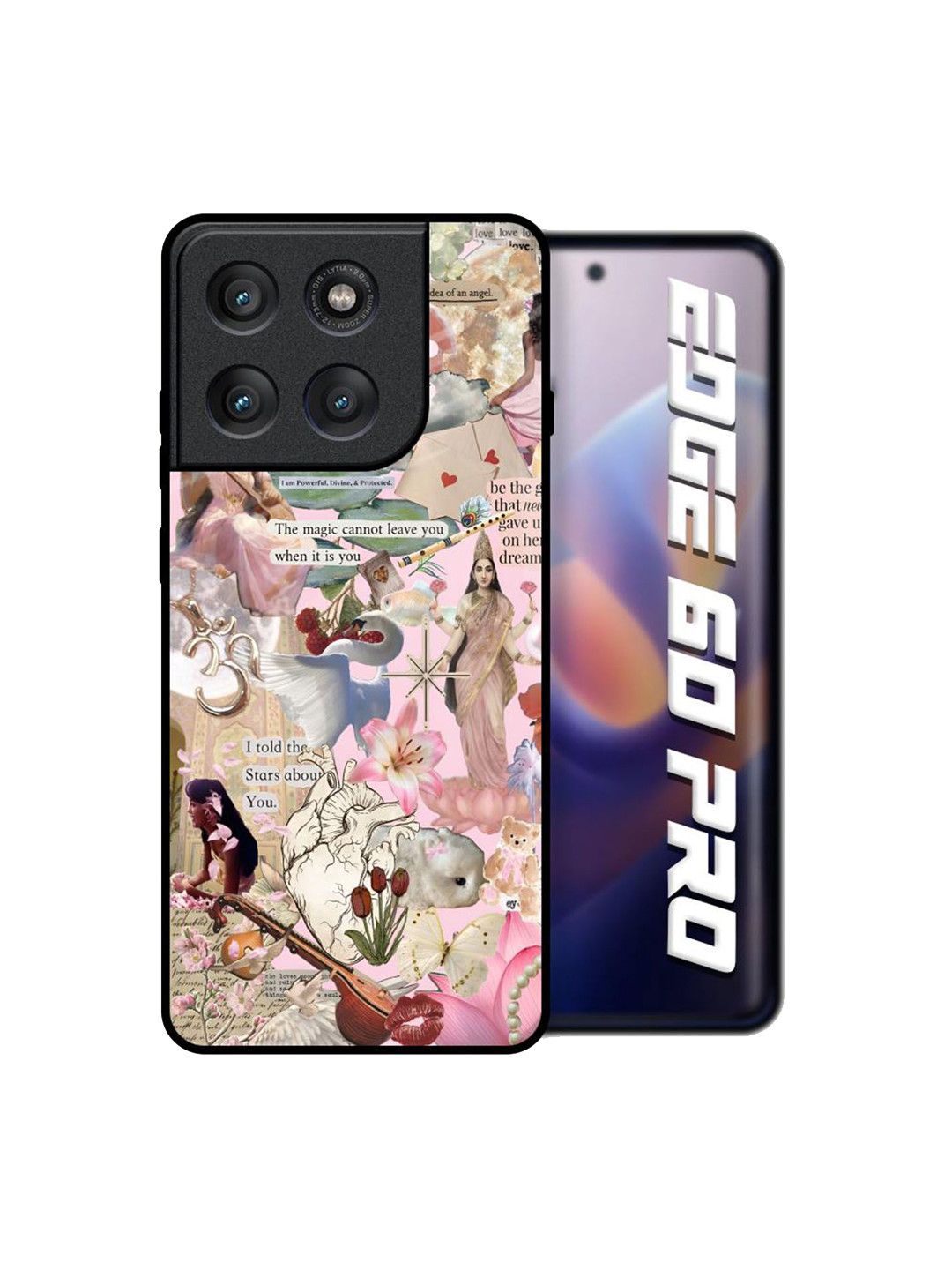 QRIOH Goddess Of Elegance Printed Motorola Edge 60 Pro Glass Back Case Mobile Accessories