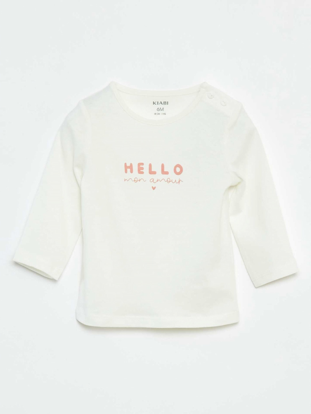 KIABI Girls Typography Printed Round Neck Pure Cotton T-shirt
