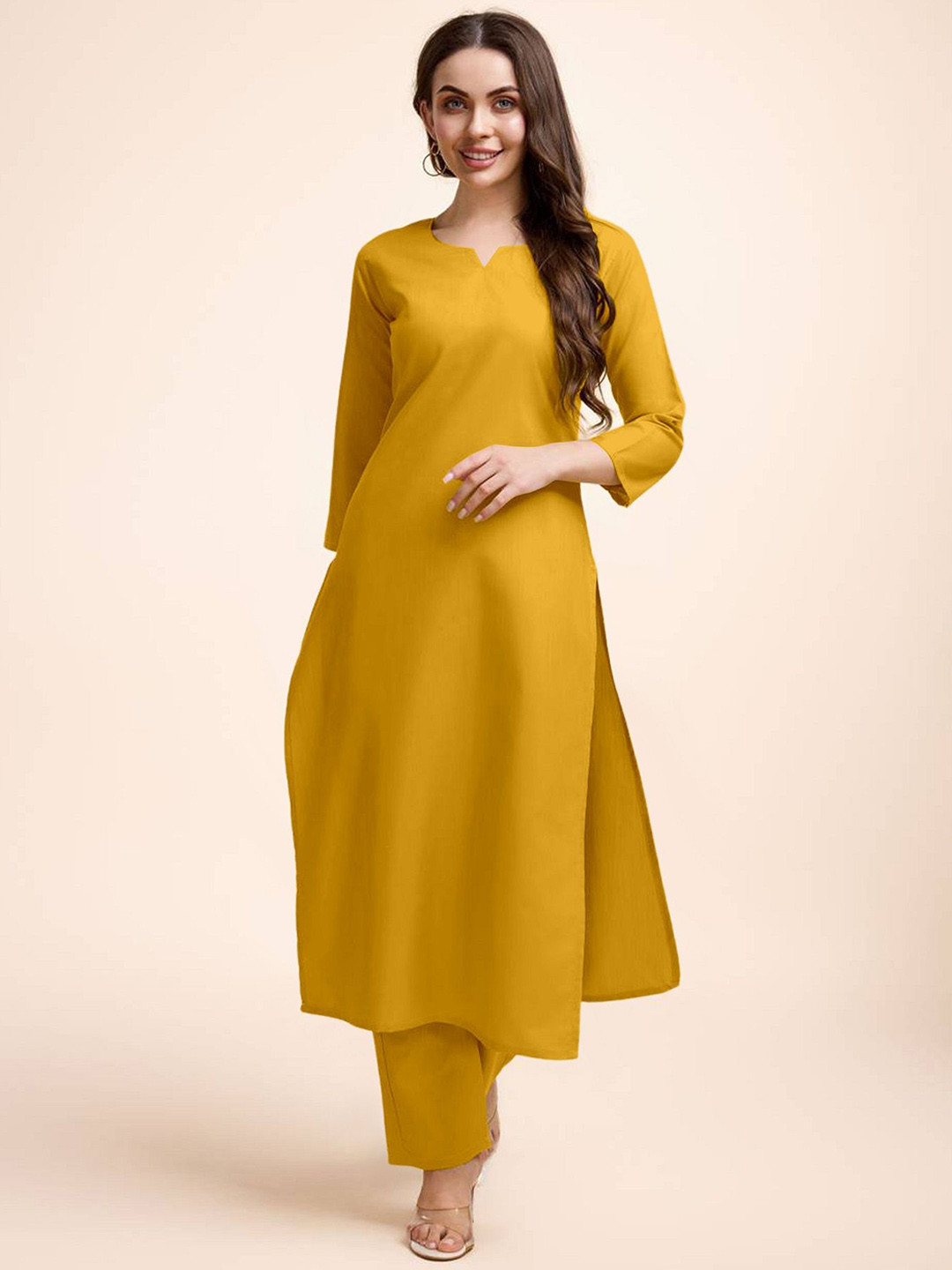 JDS LIFESTYLE Women Solid Kurta with Trousers