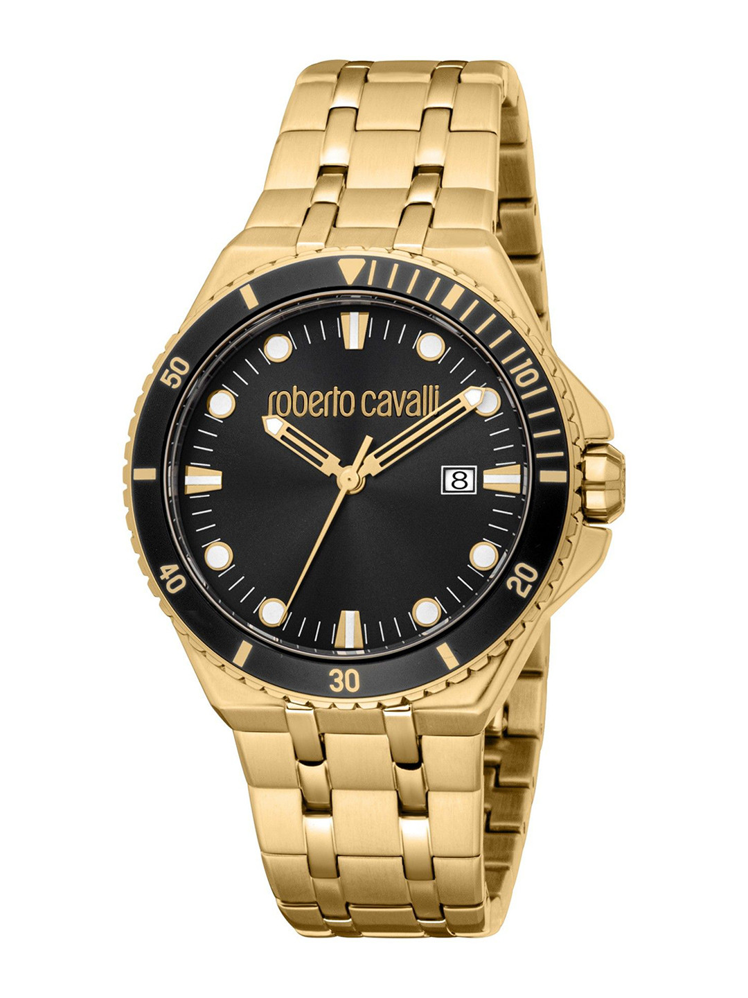 Roberto Cavalli Men Virtu Stainless Steel Bracelet Style Analogue Watch RC5G149M0065