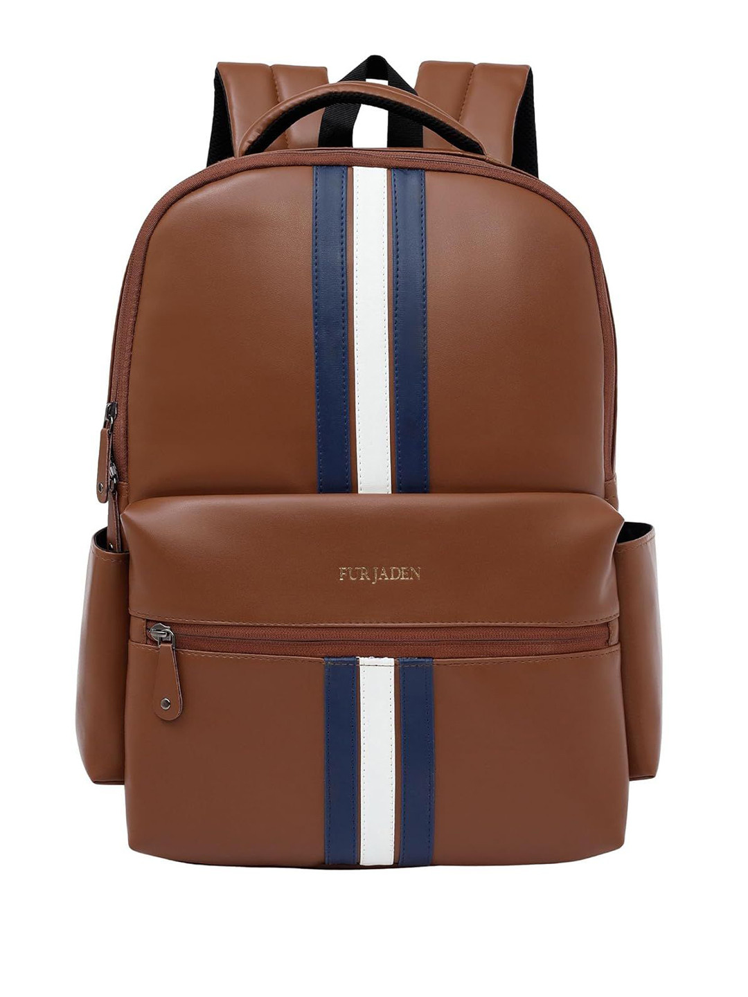 FUR JADEN Laptop Backpack With Premium & Durable Vegan Leather with Anti-Theft Pocket