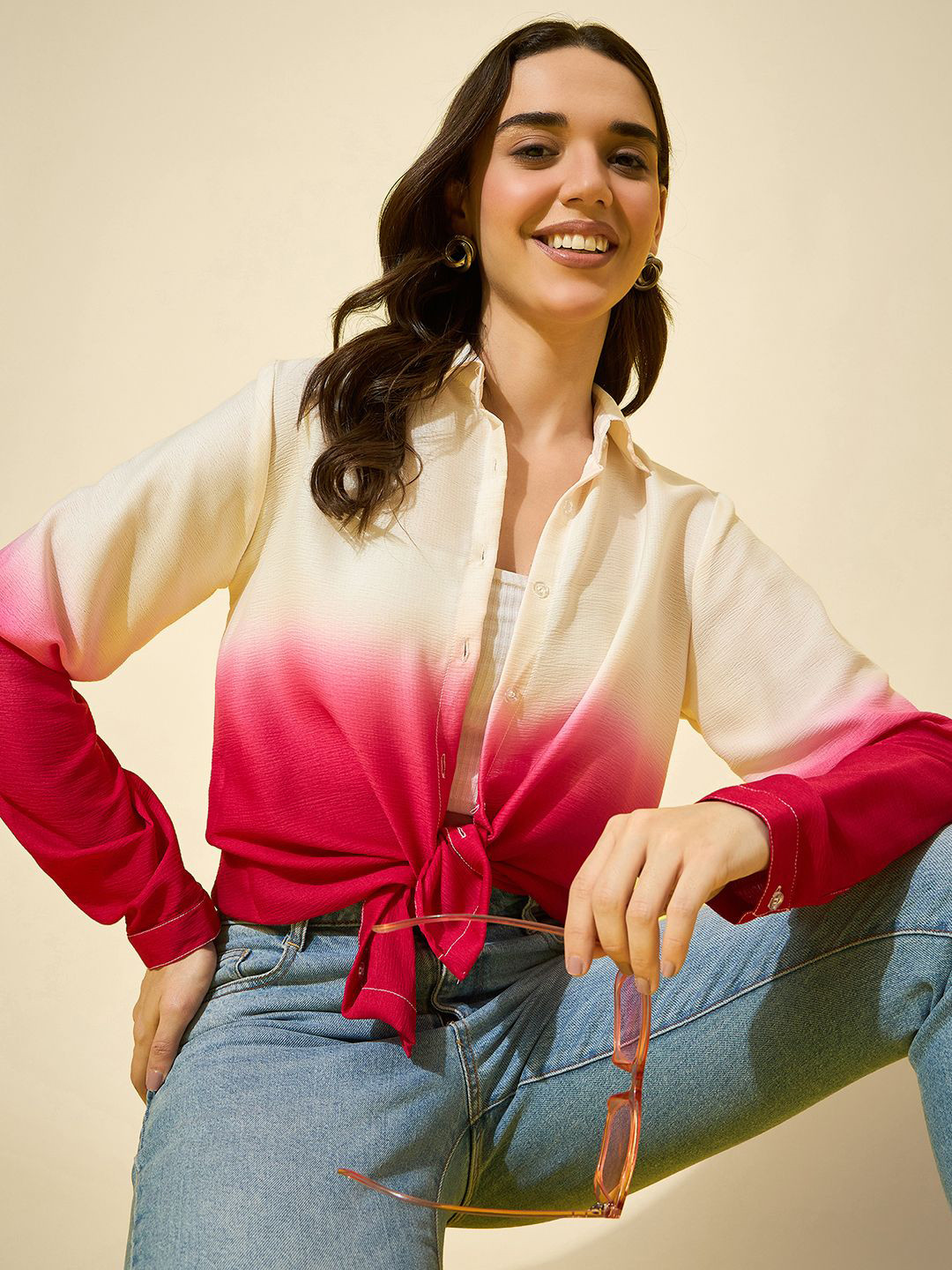 Regular Fit Colourblocked Casual Shirt