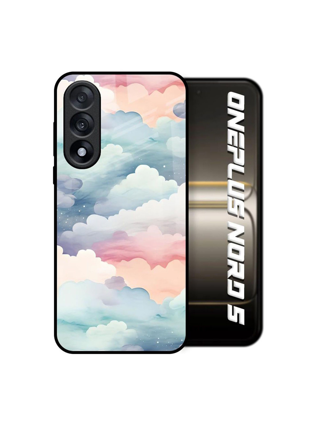 QRIOH Starry Cloud Glass Case for OnePlus Nord 5 5G