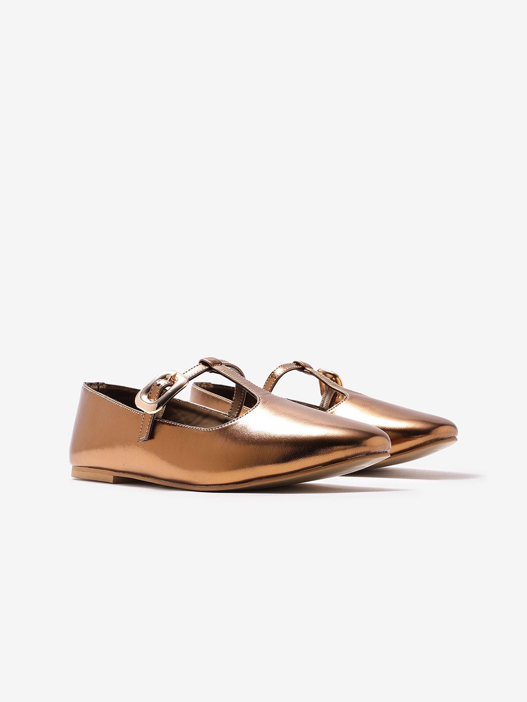 Pair ie Tales Women Round Toe Buckle Ballerinas