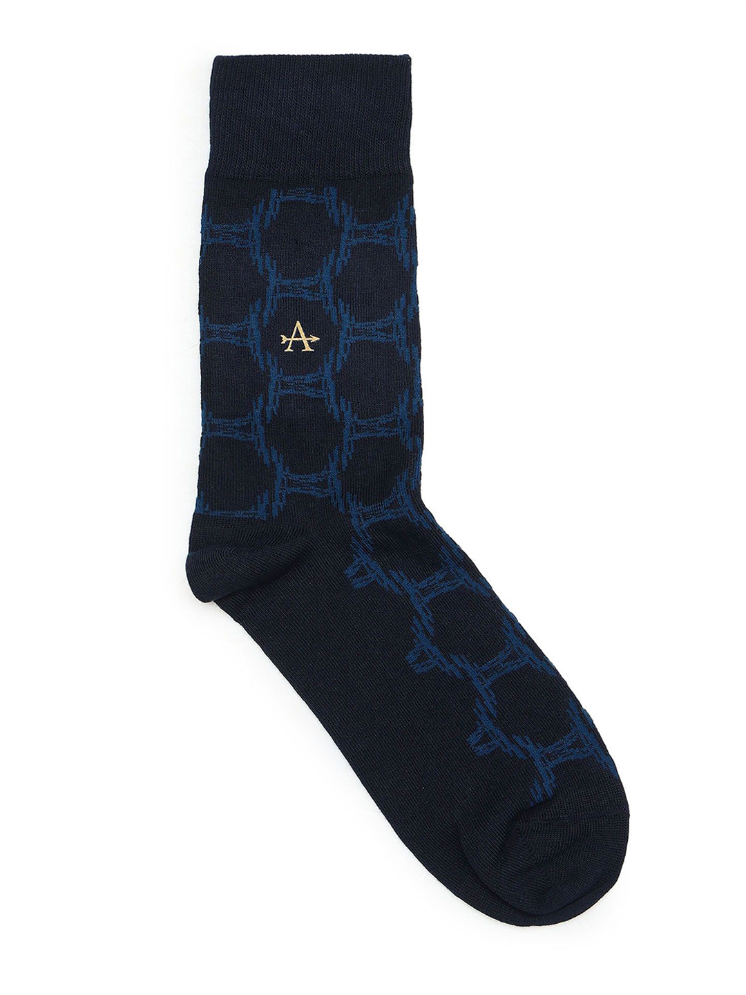 Arrow Men Pattern Pure Cotton Calf-Length Socks