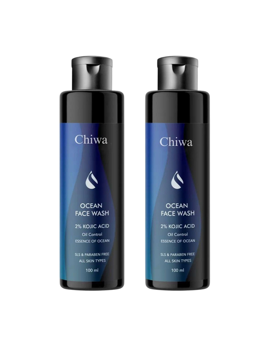 CHIWA Set Of 2 2% Kojic Acid Oil Control Essence Of Ocean Face Wash - 100 ml Each