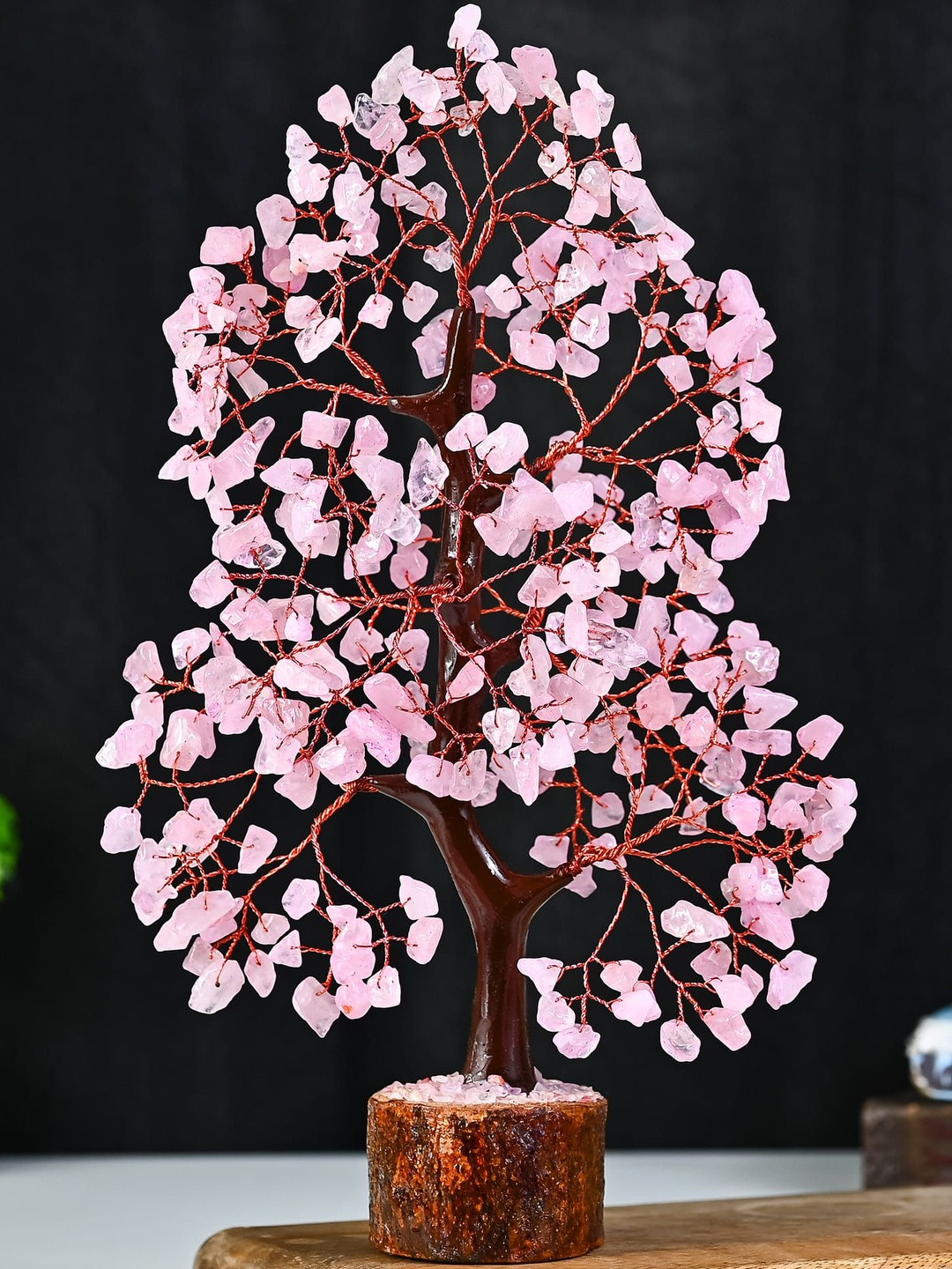 HINDCRAFT Pink Crystal Figurine Showpiece