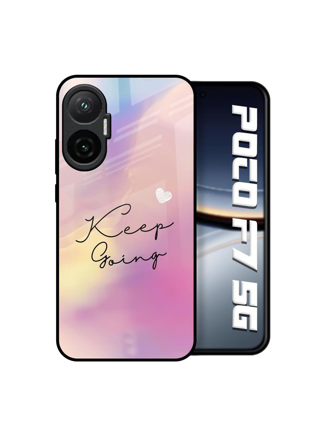 QRIOH Keep Going Glass Case For Poco F7 5G
