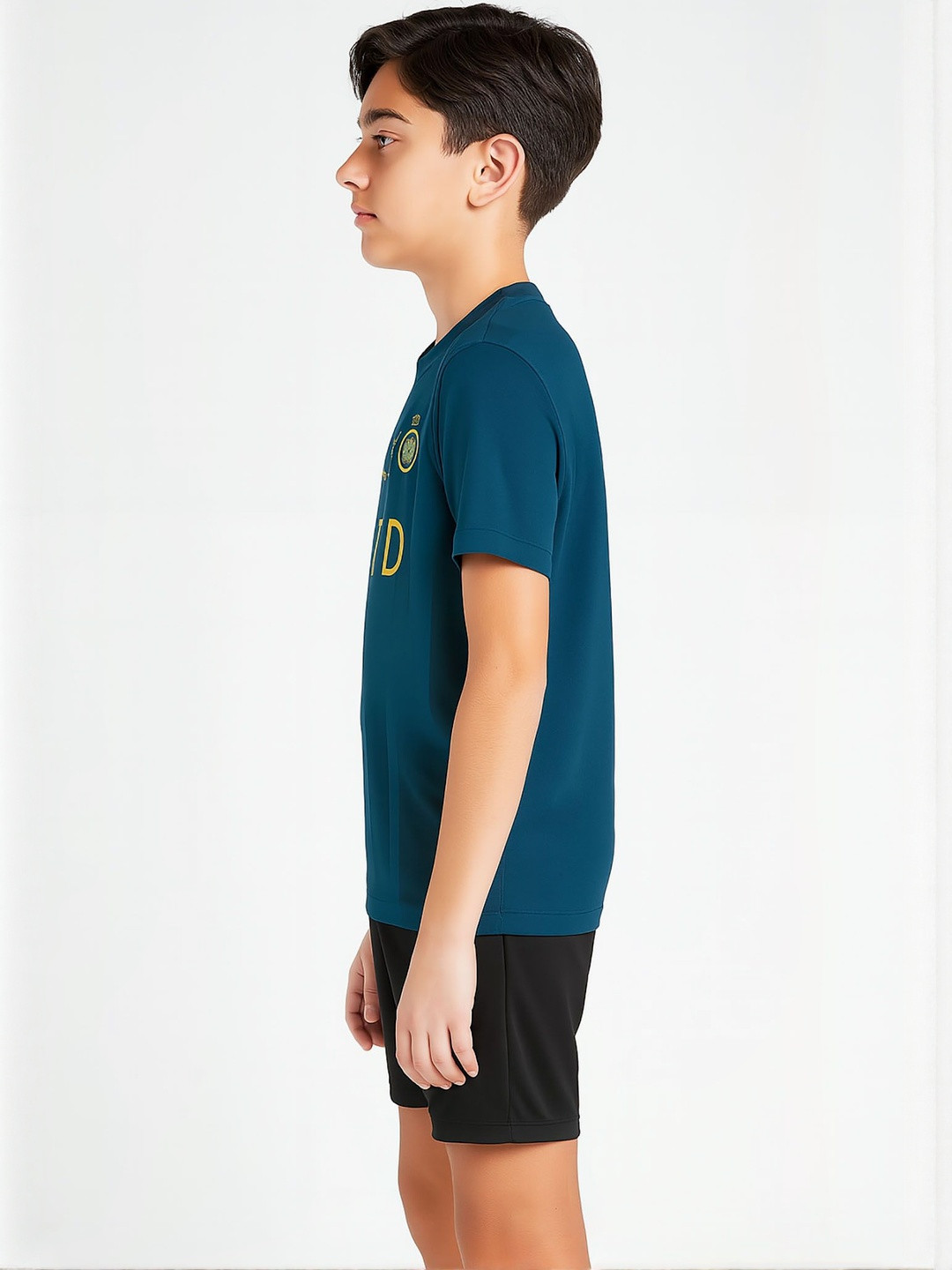 dostitch Boys Navy Blue Printed Dri-FIT T-shirt