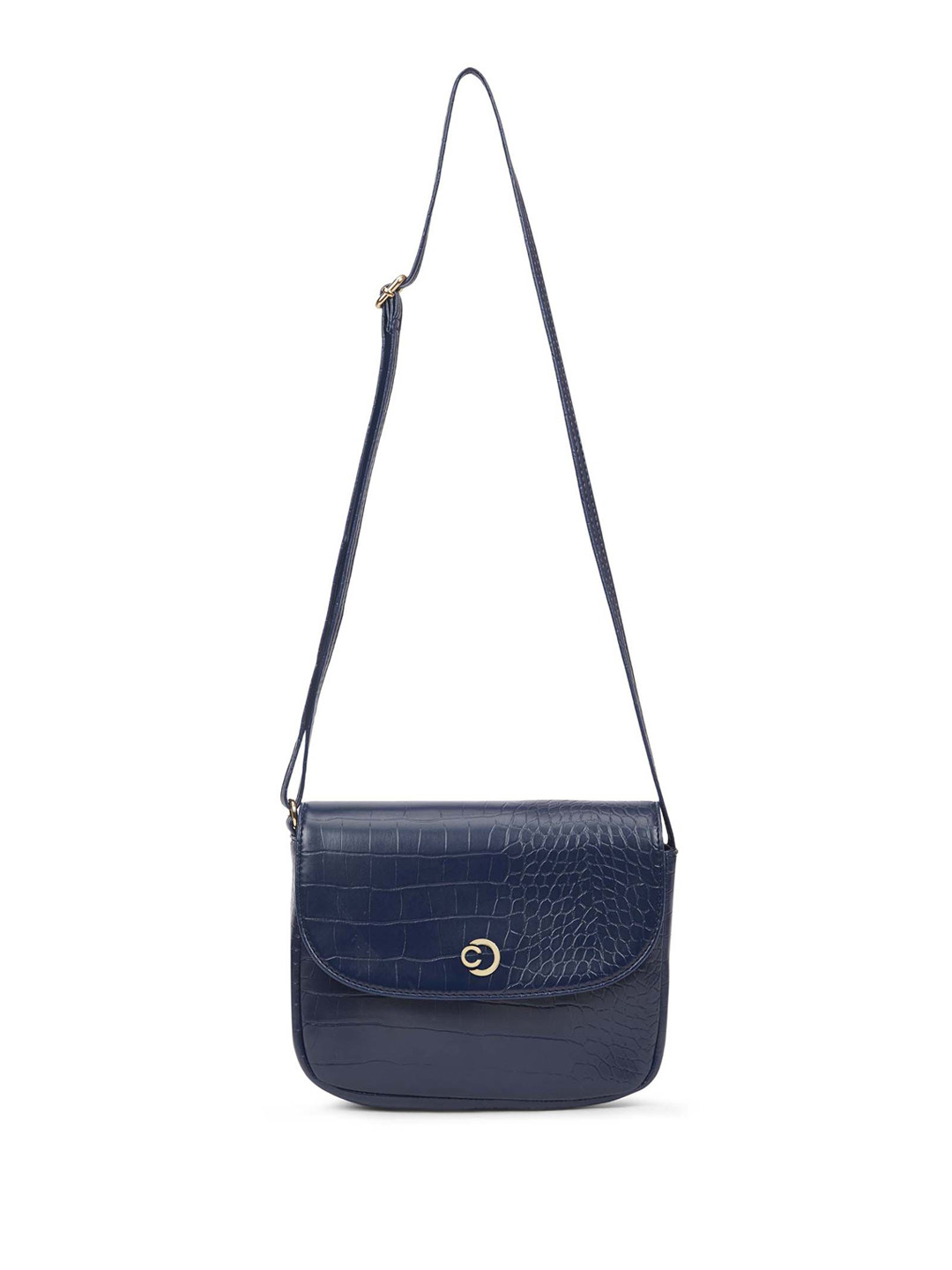 Caprese Croc-Textured Crossbody Sling Bag