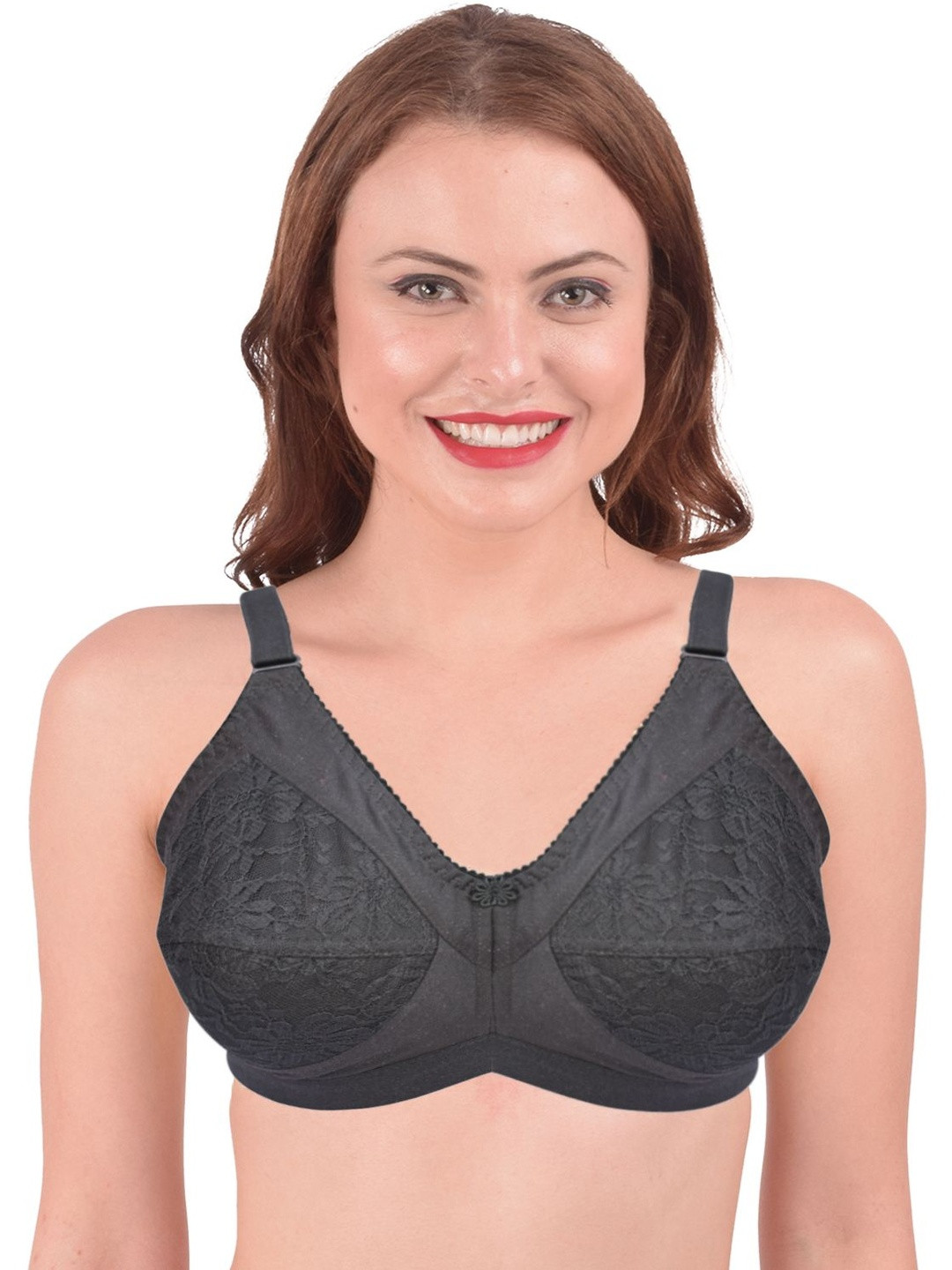 Ninteen-69 Women Black Non Padded Full Coverage Bra