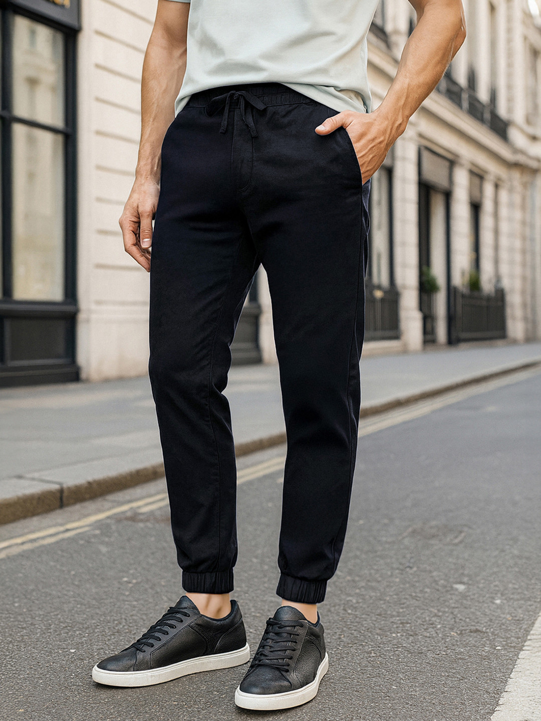 Bewakoof Men Navy Blue Joggers