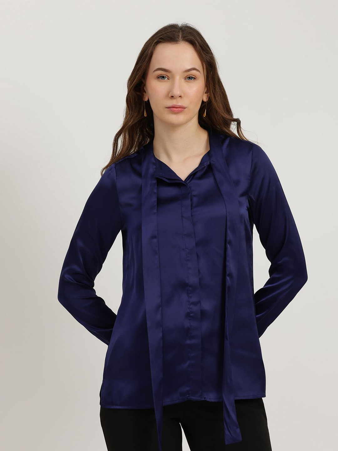 FableStreet Classic Bow-Tie Satin Formal Shirt