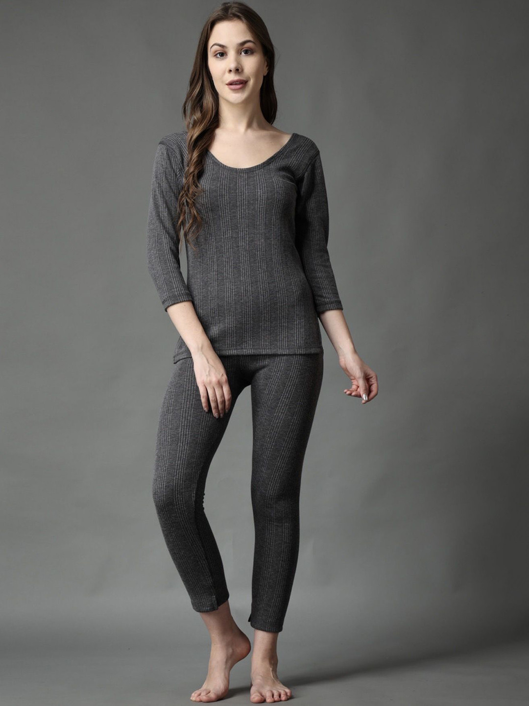 Oswal Inner Women Round Neck Thermal Set