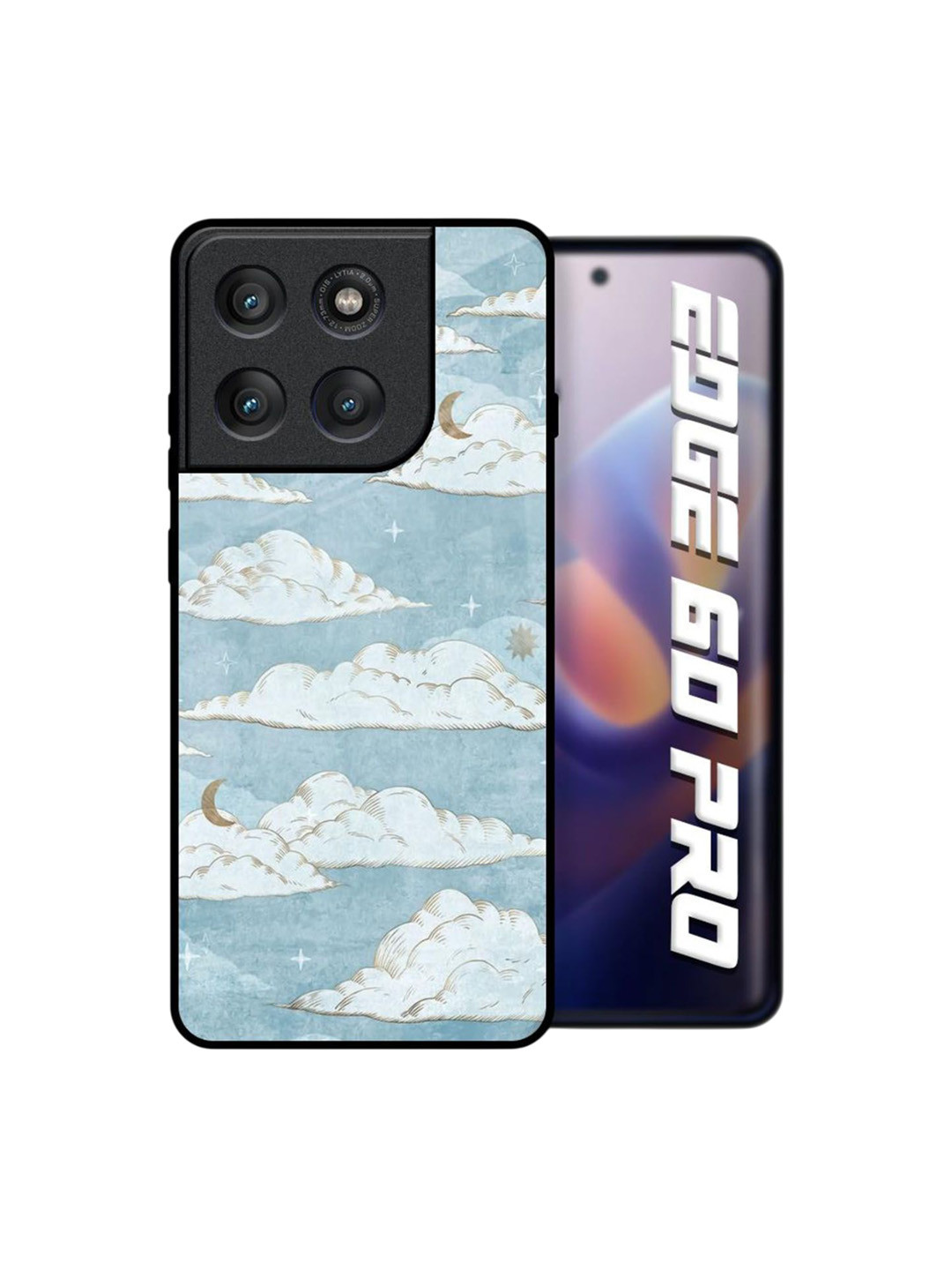 QRIOH Celestial Dreamscape Glass Printed Motorola Edge 60 Pro Back Case Mobile Accessories
