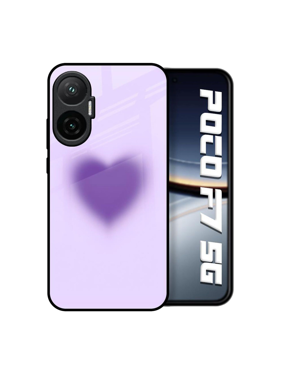 QRIOH Printed Poco F7 5G Glass Back Case Mobile Accessories