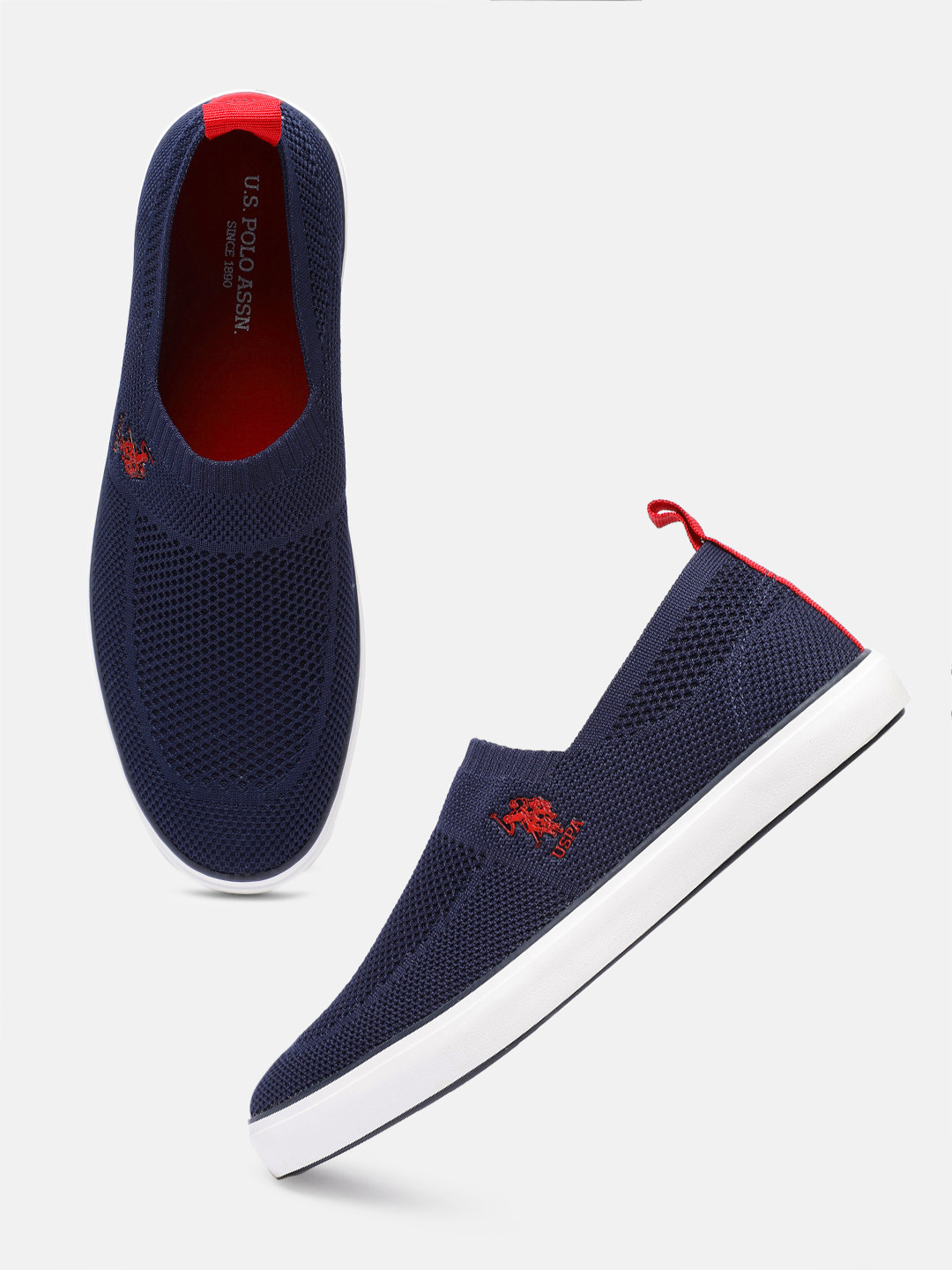 U.S. Polo Assn. Men Woven Design Slip-On Sneakers