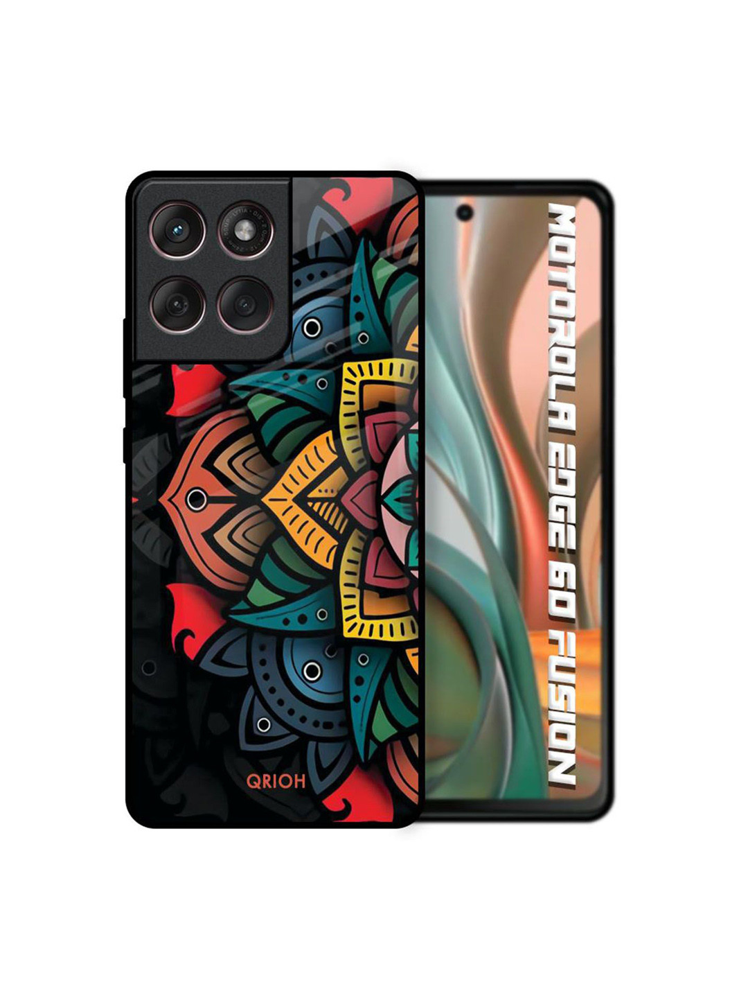 QRIOH Retro Gorgeous Flower Printed Motorola Edge 60 Fusion Back Case Mobile Accessories