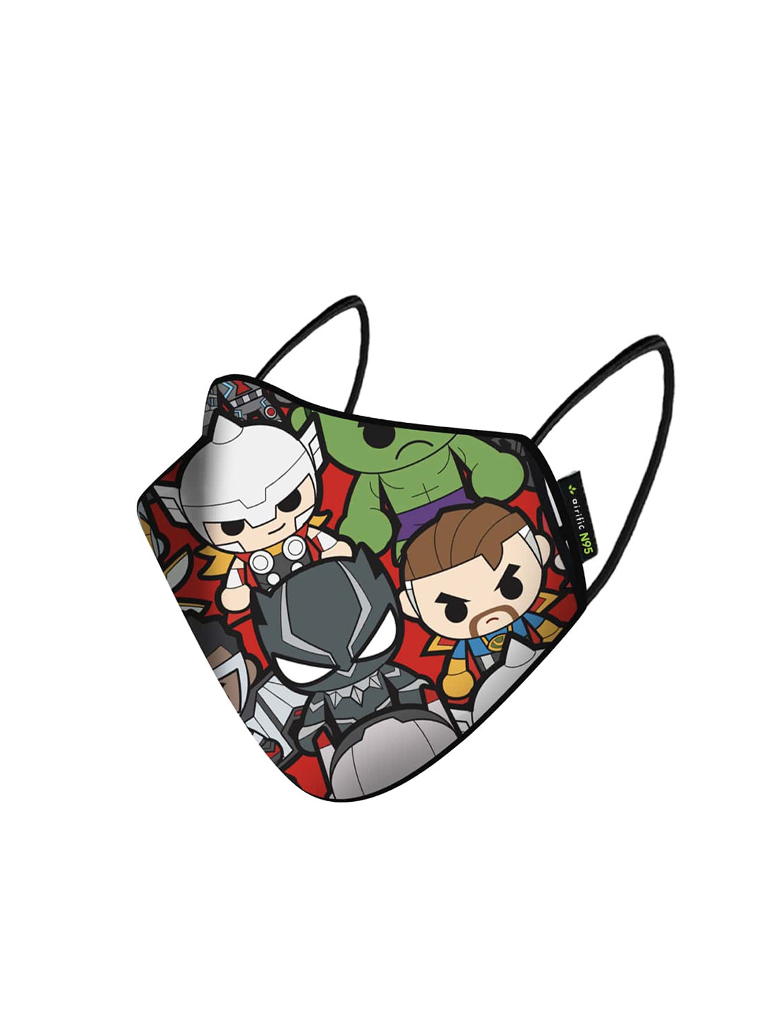 Airific Unisex Red & White Printed Mini Avengers Sustainable Protective Outdoor Masks